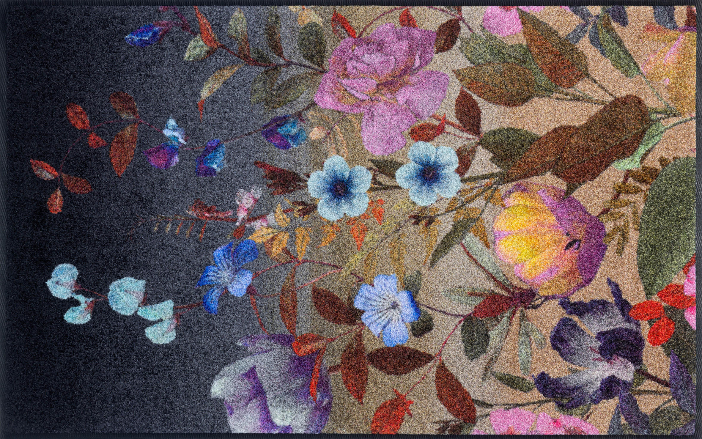 Covor Cu Țesătură Plată Midnight Blooms