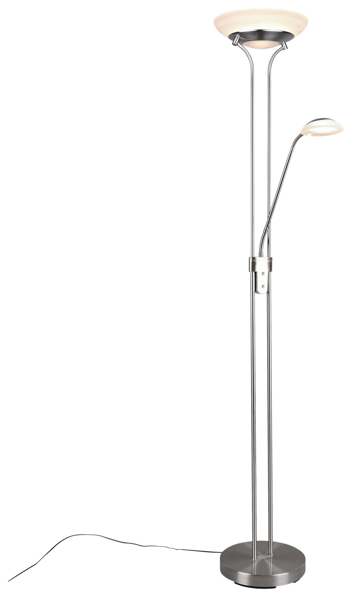 LED-DECKENFLUTER Orson 32,5/180 cm  - Alabasterfarben/Nickelfarben, Basics, Glas/Metall (32,5/180cm) - Novel