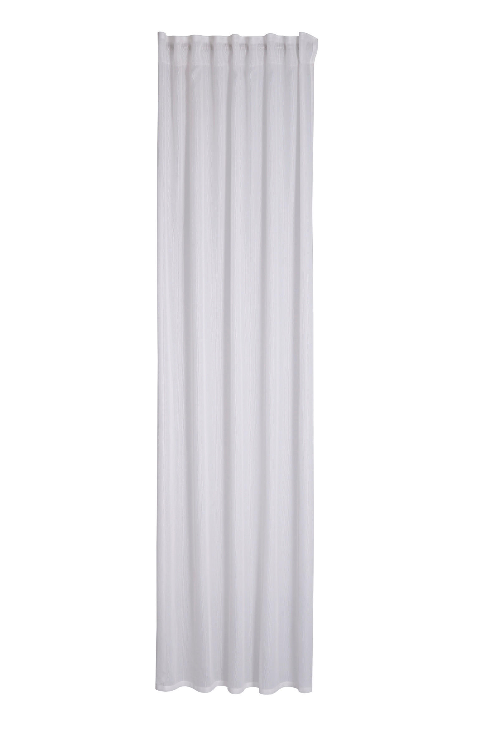 FERTIGVORHANG  transparent  140/245 cm   - Weiß, KONVENTIONELL, Textil (140/245cm)