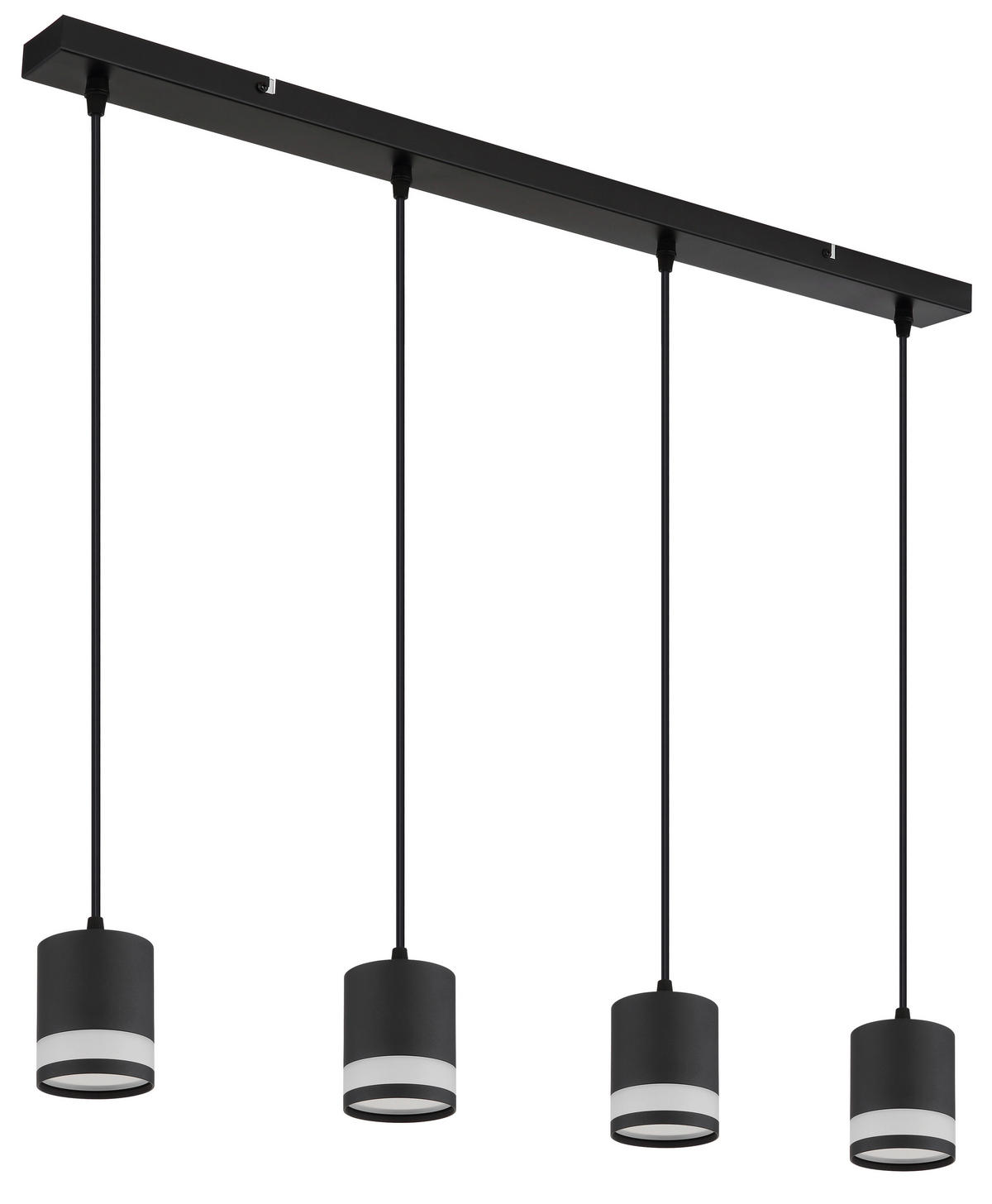 LED-HÄNGELEUCHTE 80/8,2/120 cm  - Schwarz/Weiß, Design, Kunststoff/Metall (80/8,2/120cm) - Globo