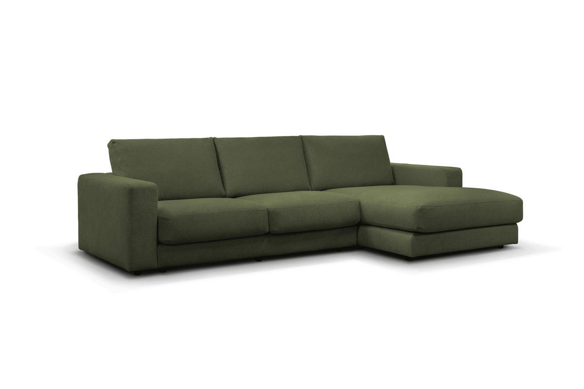 ECKSOFA VIGO Grün  - Schwarz/Grün, Design, Textil (303/172cm) - MID.YOU