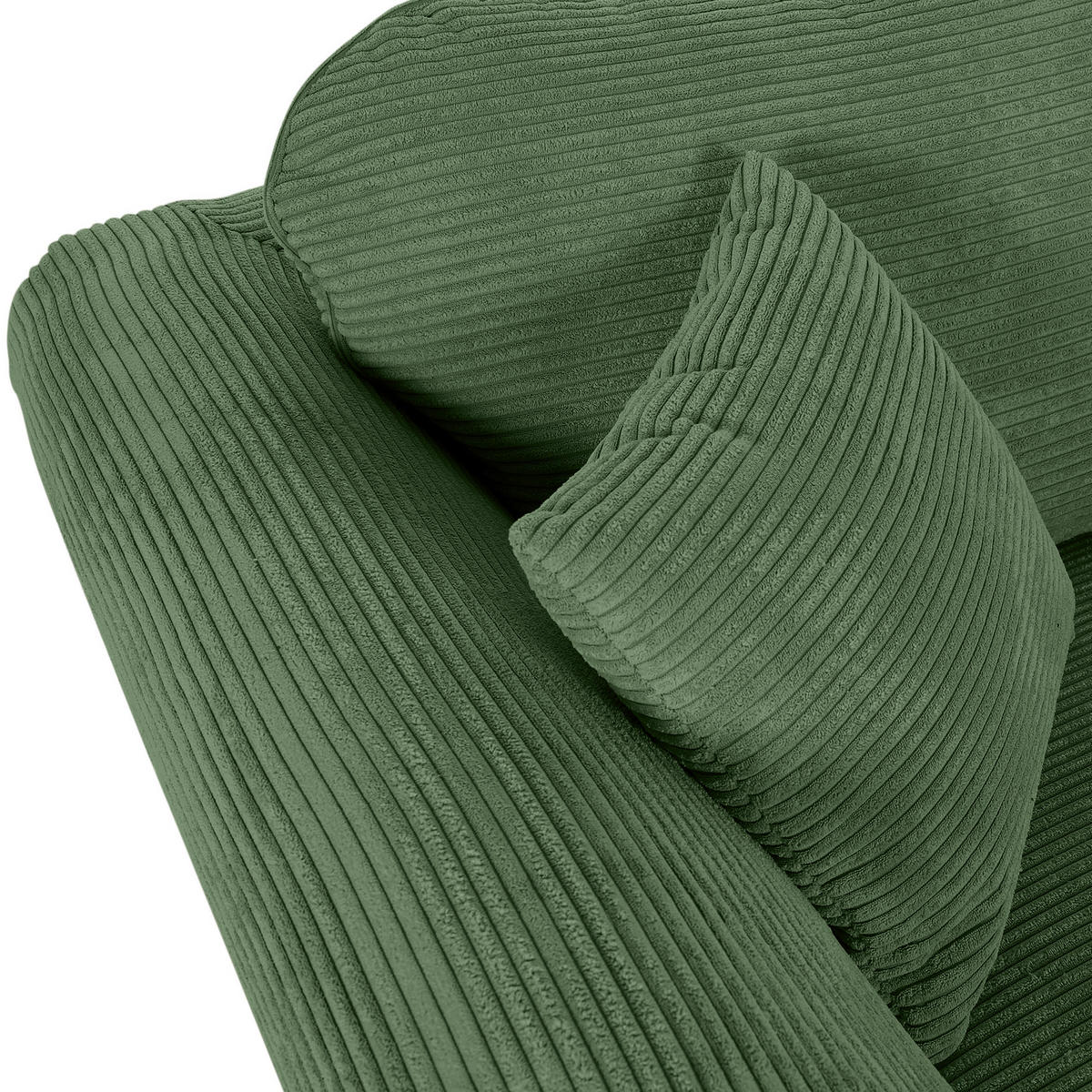 3-SITS SOFFA i manchester olivgrön  - olivgrön/mörkbrun, Klassisk, trä/textil (215/70/90cm) - MID.YOU