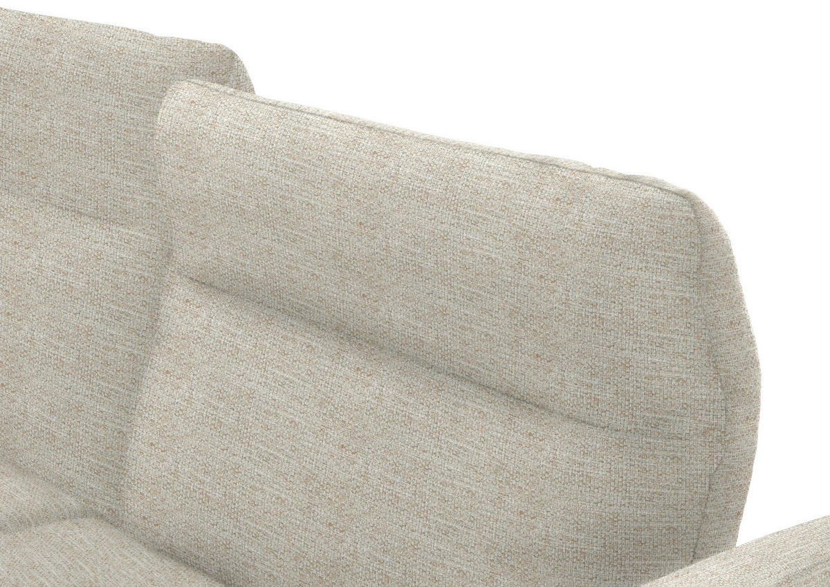 ECKSOFA in Webstoff Beige  223/290 cm  - Beige/Schwarz, Design, Textil/Metall (223/290cm) - Moderano