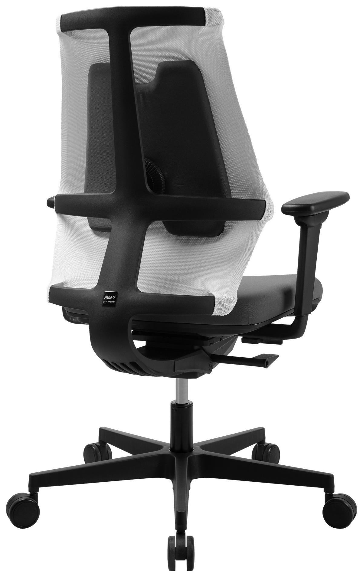 DREHSTUHL  in Flachgewebe Grau, Weiss  - Weiss/Grau, Modern, Kunststoff/Textil (47/100-112/45-51cm) - Topstar