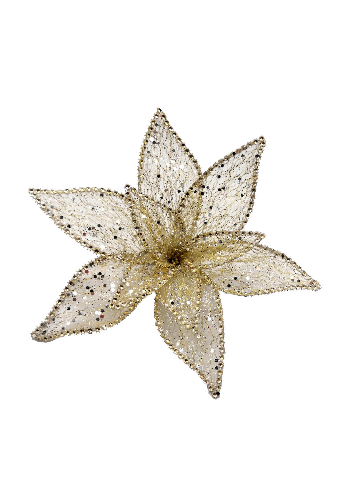 DEKOBLUME - Champagner, Design, Kunststoff/Metall (25cm) - X-Mas