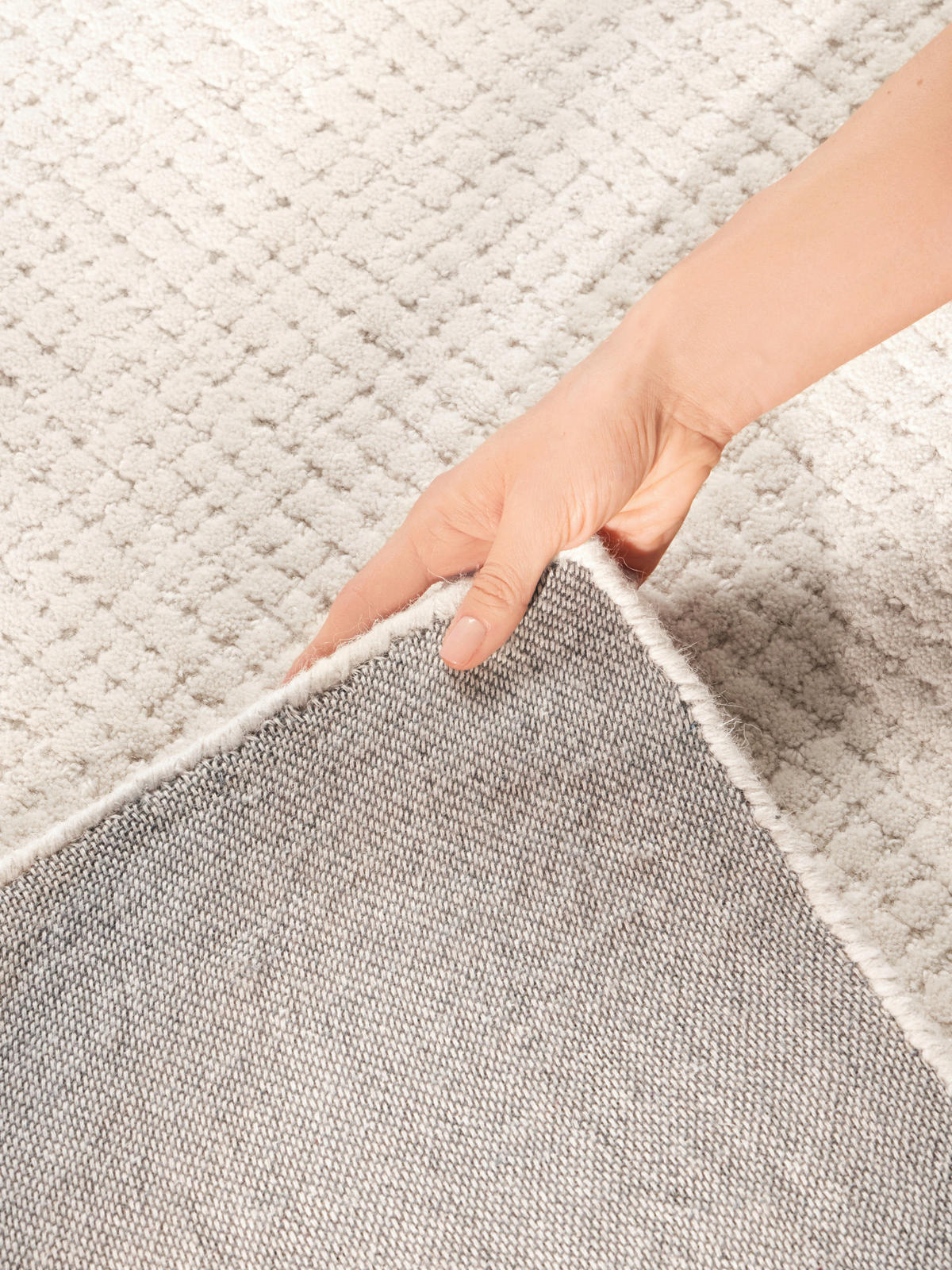 WOLLTEPPICH Wohnzimmer 80/150 cm Eloise Creme rechteckig  - Creme, Basics, Textil (80/150cm) - Hanse Home