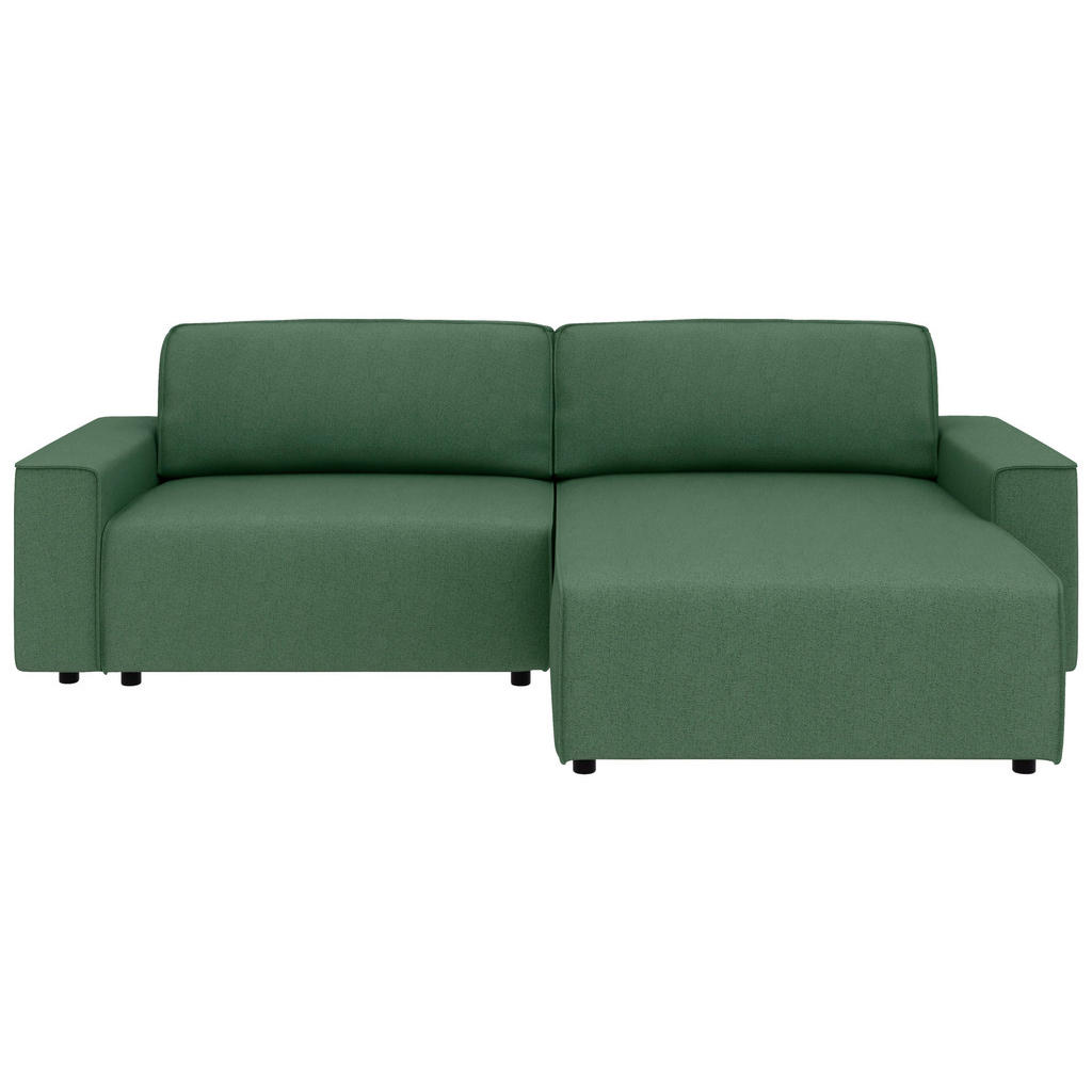 Thumbnail - Trendmanufaktur Ecksofa Chance, Dunkelgrün, Textil, 4-Sitzer, Füllung: Polyetherschaumkern, Ottomane rechts, seitenverke...