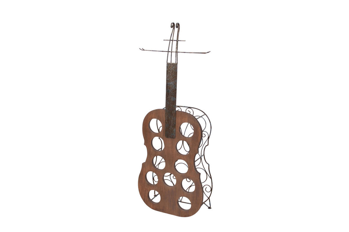 FLASCHENREGAL  - Schwarz/Braun, Design, Holzwerkstoff/Metall (20/40/106cm) - MID.YOU
