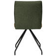 STUHL  ,  , Webstoff, Mikrofaser  ,  - Schwarz/Olivgrün, Design, Textil/Metall (49/91/60cm) - Moderano