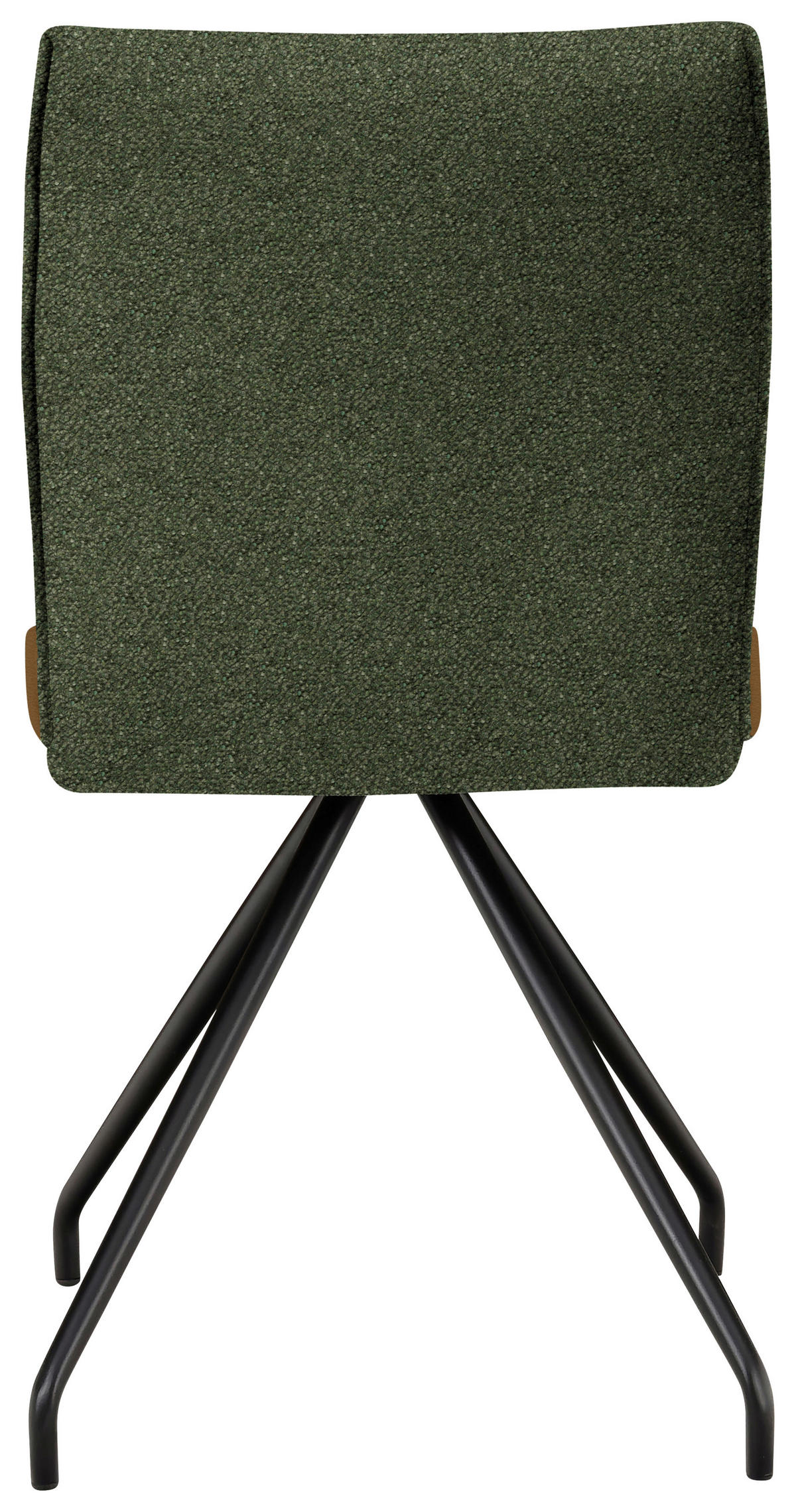 STUHL  in Stahl Webstoff, Mikrofaser Metall, Textil  - Schwarz/Olivgrün, Design, Textil/Metall (49/91/60cm) - Moderano