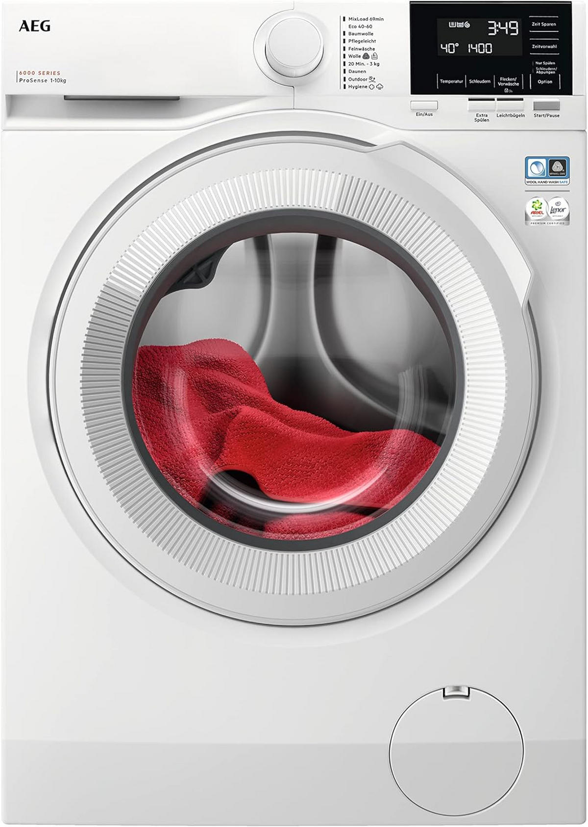 WASCHMASCHINE LR6F60400   - Weiß, Basics, Kunststoff/Metall (60/85/60cm) - AEG
