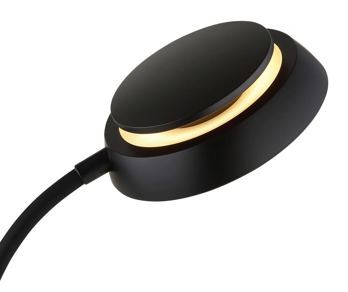 LED-TISCHLEUCHTE 30,6/17,2/44,8 cm   - Silberfarben/Schwarz, Design, Kunststoff (30,6/17,2/44,8cm) - Globo