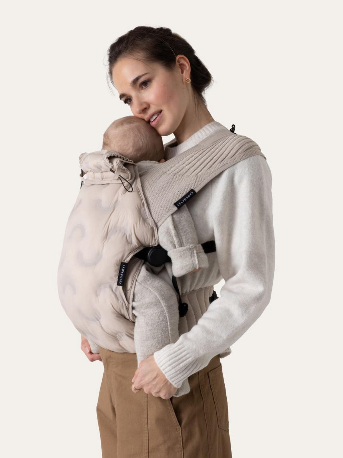 BABYTRAGENBEZUG FLYBABY  - Creme, Basics, Textil - FLYBABY