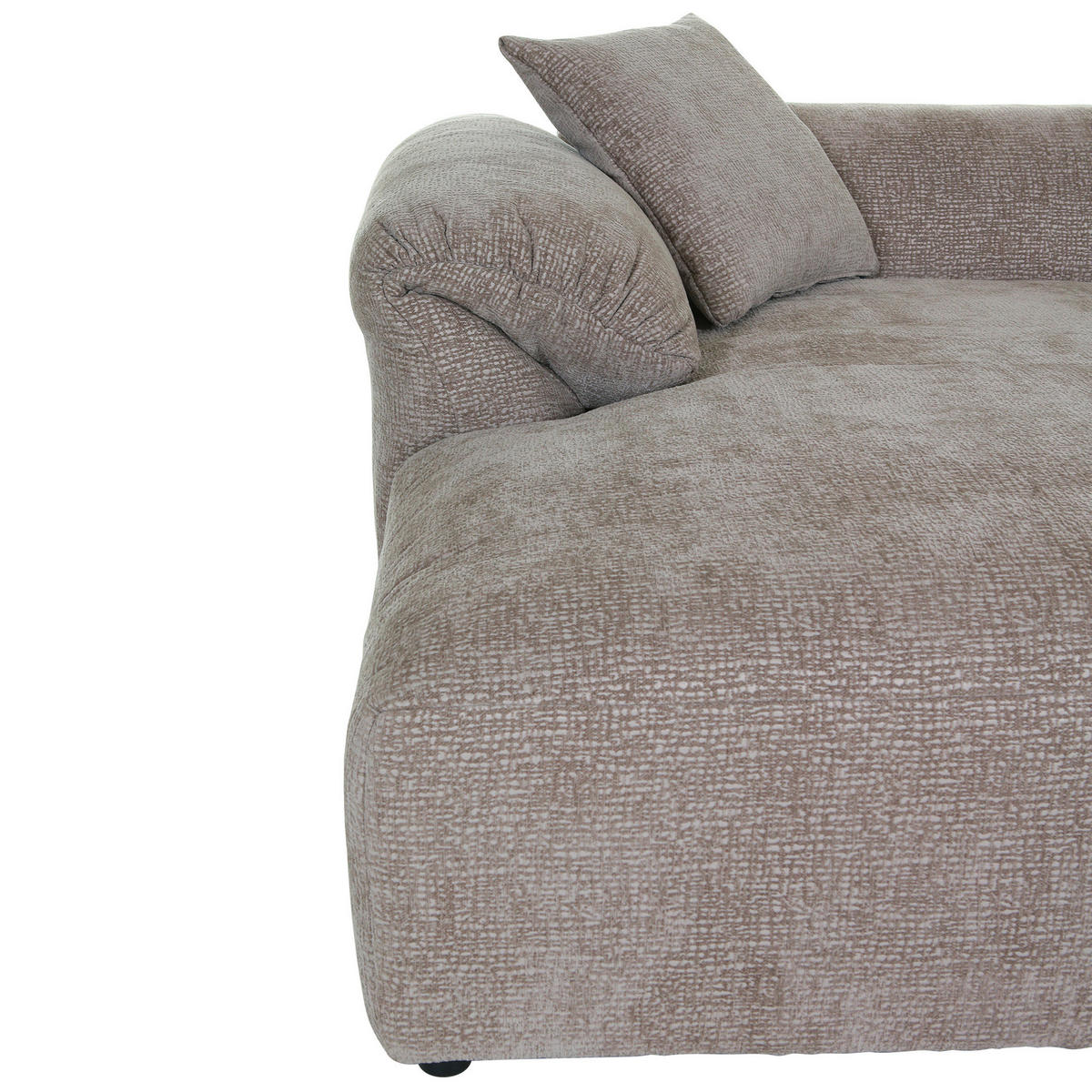 ECKSOFA in Flachgewebe Braun  - Schwarz/Braun, Modern, Kunststoff/Textil (178/337cm) - Carryhome