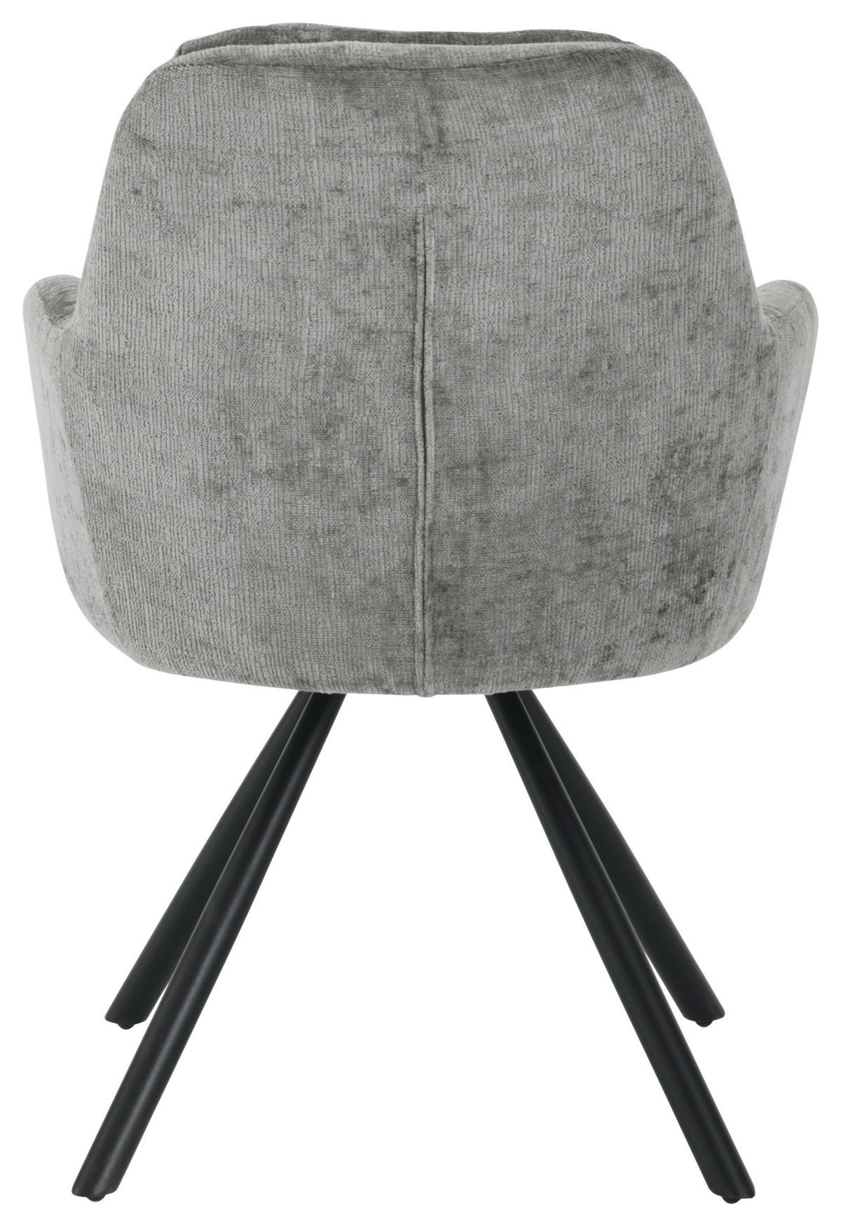 ARMLEHNSTUHL  in Eisen Chenille  - Schwarz/Grau, LIFESTYLE, Holz/Textil (62/88/66cm) - MID.YOU