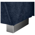 ECKSOFA  in Chenille Dunkelblau  - Silberfarben/Dunkelblau, KONVENTIONELL, Holz/Textil (187/293cm) - Carryhome