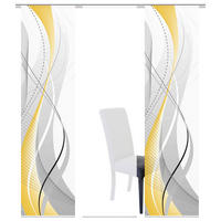 FLÄCHENVORHANG  3 Stück  halbtransparent   60/245 cm  - Gelb/Hellgelb, Design, Textil (60/245cm)