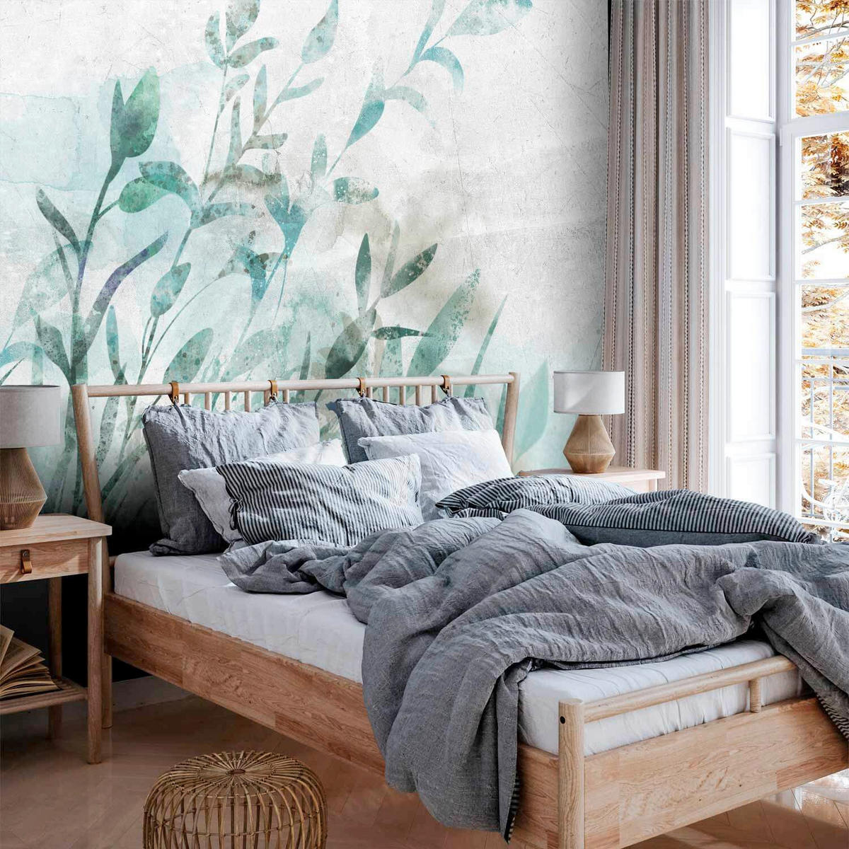 FOTOTAPETE  - Türkis/Grau, LIFESTYLE, Textil (400/280cm) - artgeist