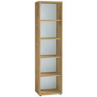 AKTENREGAL 50/196/37 cm  - Eichefarben/Schwarz, MODERN, Holzwerkstoff/Kunststoff (50/196/37cm) - Germania