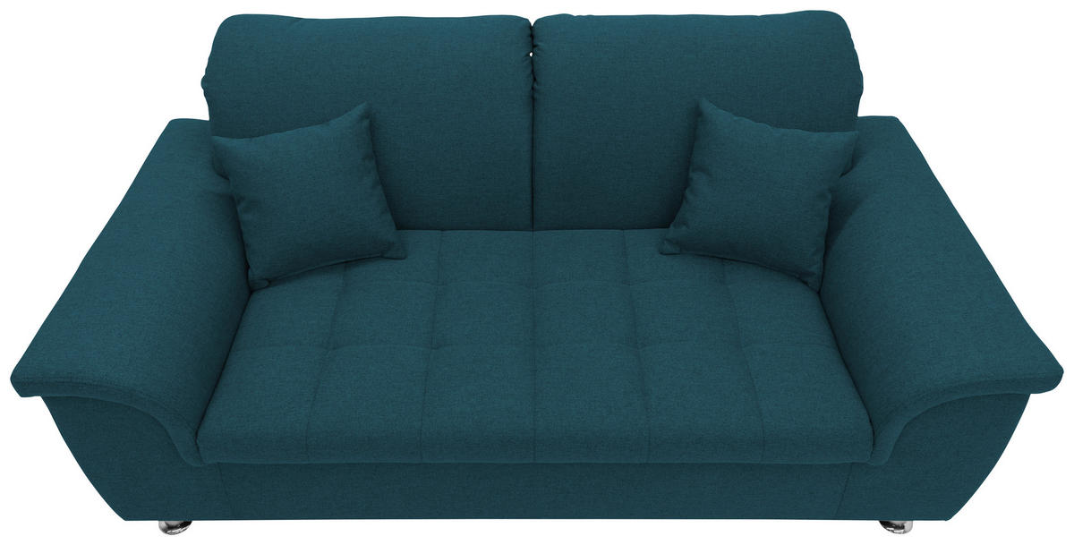 2-SITZER-SOFA in Webstoff Dunkelblau  - Chromfarben/Dunkelblau, KONVENTIONELL, Textil/Metall (190/81/105cm) - MID.YOU
