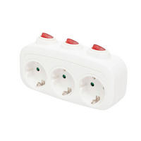 HÁLÓZATI ELOSZTÓ - fehér, Basics, műanyag (8/15/8cm)