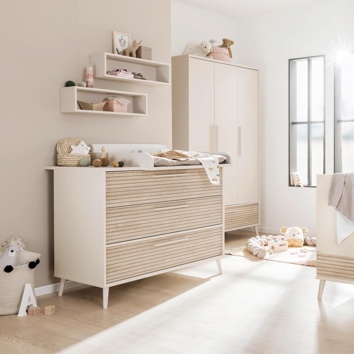 KOMMODE Eefje  in 123,5/93,2/57,1 cm  - Eichefarben/Beige, Basics, Holzwerkstoff (123,5/93,2/57,1cm) - Paidi