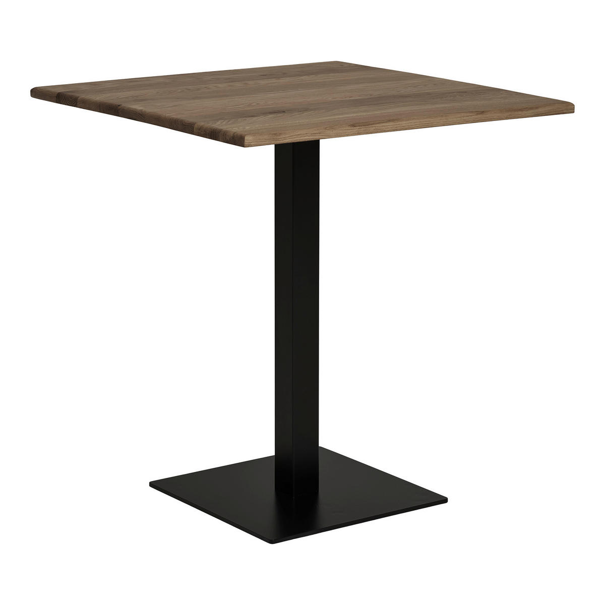 BISTROTISCH in Holz  - Eiche dunkel/Schwarz, MODERN, Holz/Metall (70/75/70cm) - MID.YOU