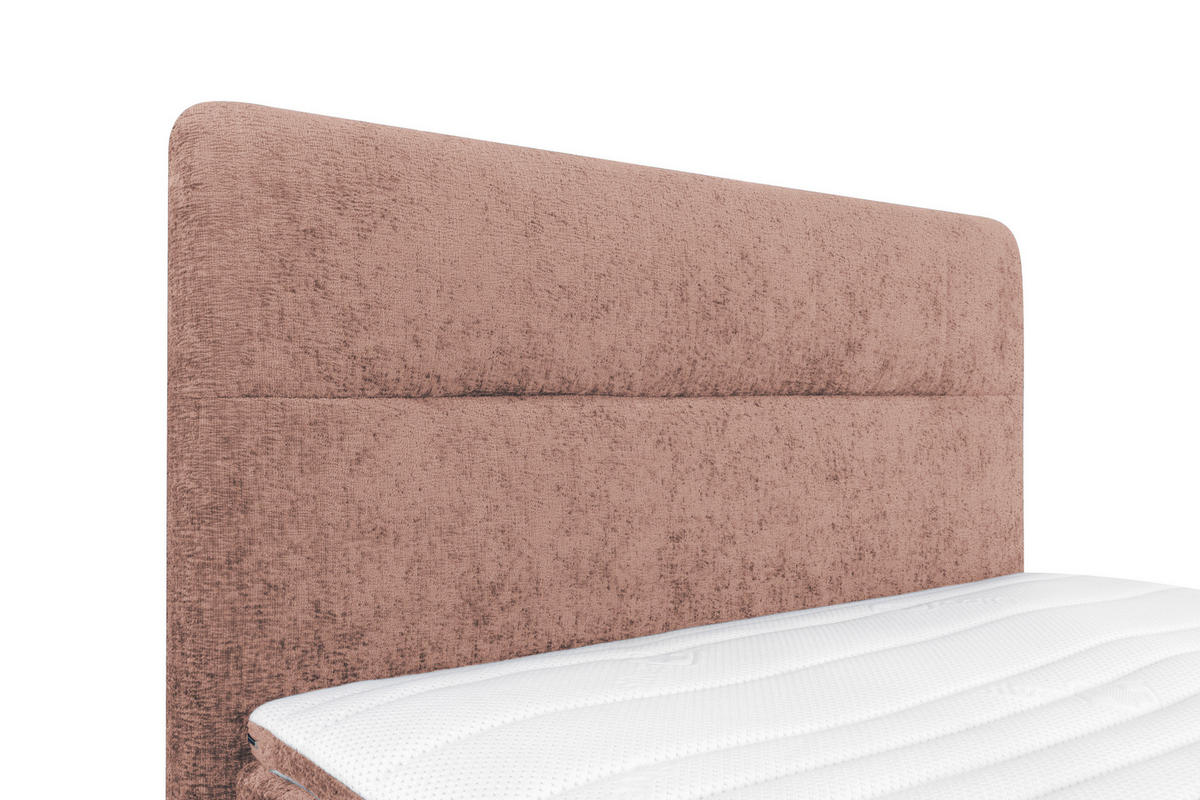 BOXSPRINGBETT 140/200 cm  in Rosa  - Schwarz/Rosa, Design, Textil/Metall (140/200cm) - Esposa