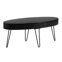 COUCHTISCH in Holz 100/50/40 cm  - Schwarz, Design, Holz/Metall (100/50/40cm) - MID.YOU