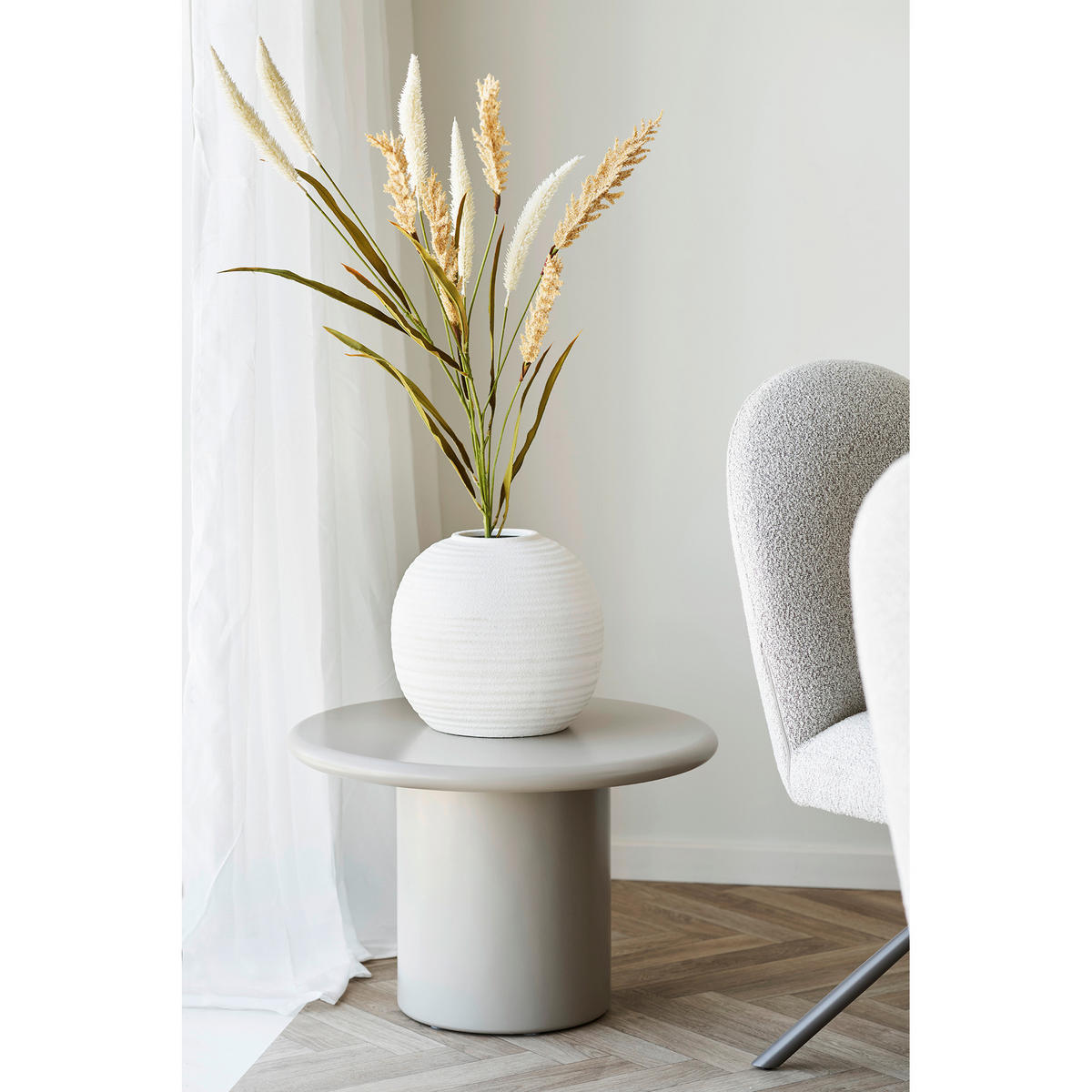KUNSTBLUME - Beige/Grün, Basics, Kunststoff (20/130cm)