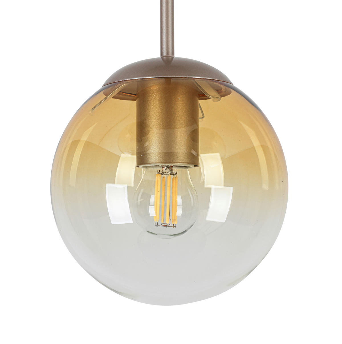 DECKENLEUCHTE    36/35,5/38 cm  - Champagner/Bernsteinfarben, Trend, Glas/Kunststoff (36/35,5/38cm) - Collett's Monde