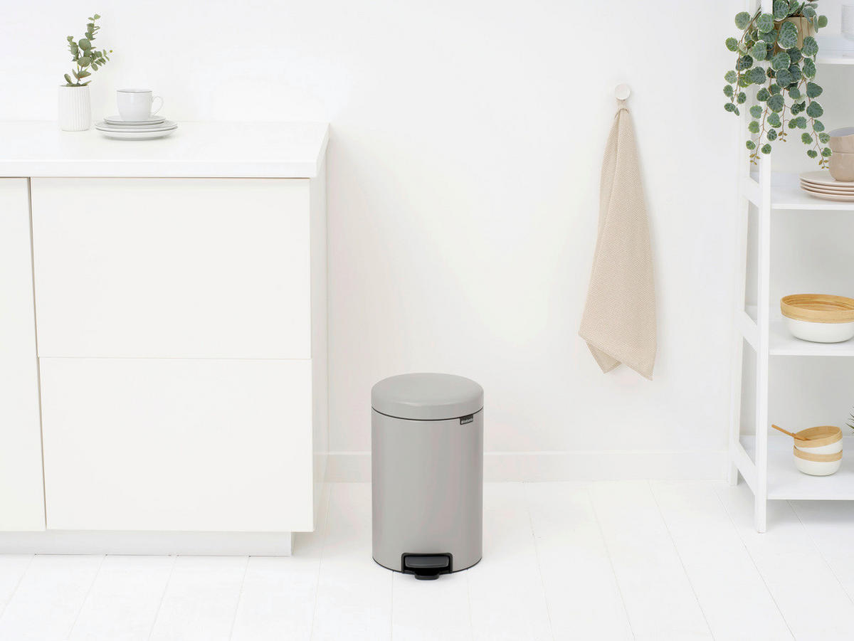 KANTA SA PAPUČICOM  12 l   - svetlosiva/antracit, Osnovno, metal/plastika (25.1/41.1/33.8cm) - Brabantia