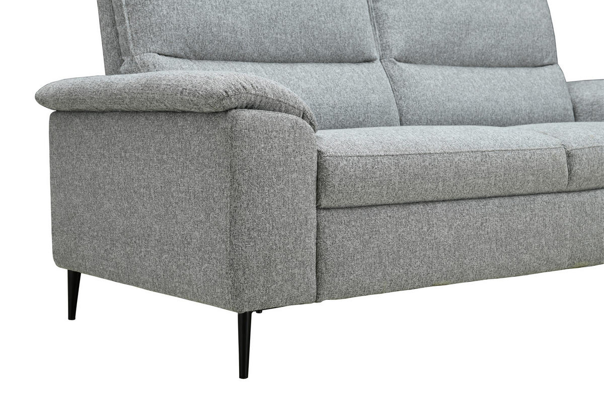 2-SITS SOFFA i textil grå  - svart/grå, Design, metall/textil (193/97/93cm) - P & B