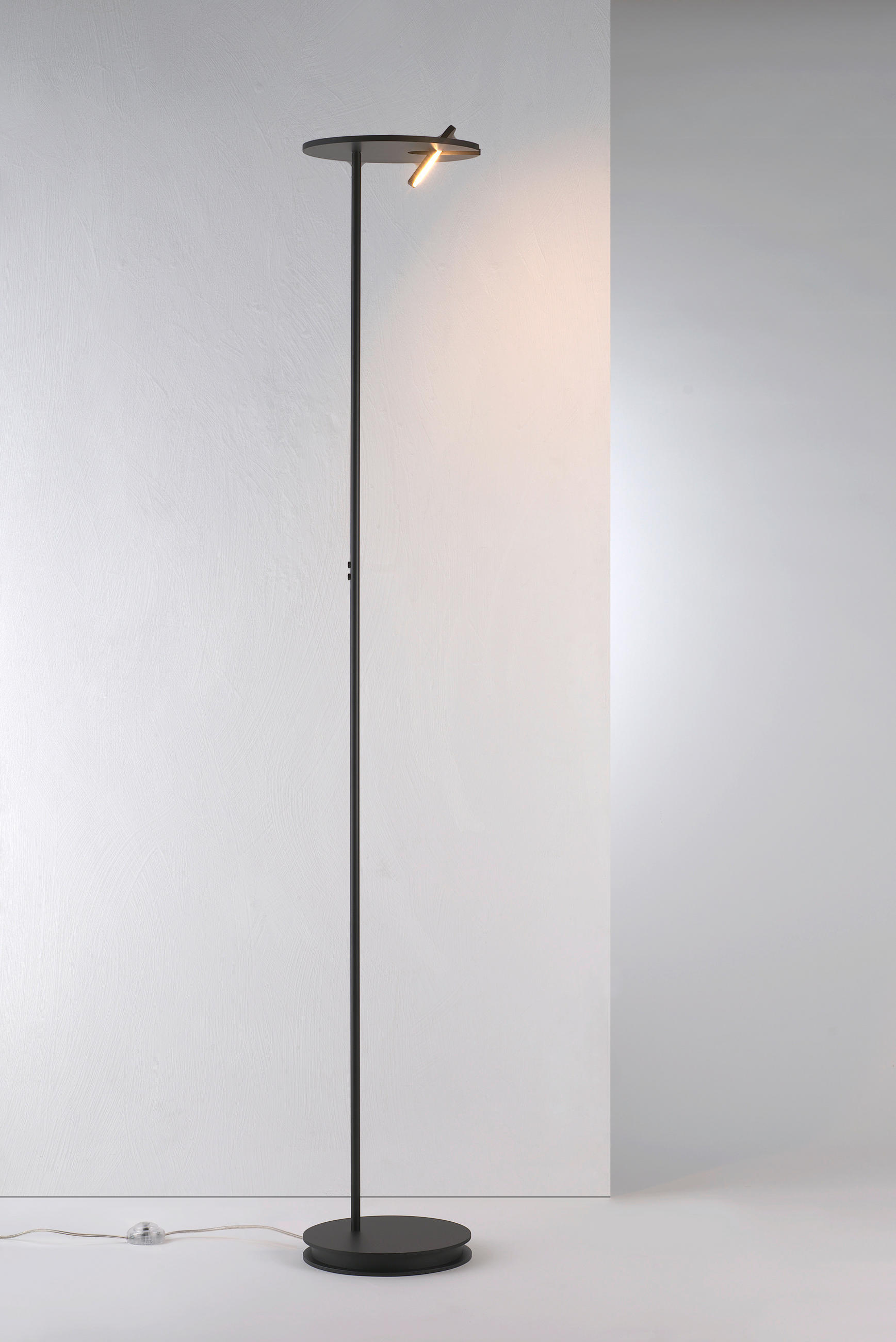 LED-STEHLEUCHTE 30/180 cm    - Schwarz, Design, Metall (30/180cm) - BOPP