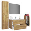 BADEZIMMER  in 147 cm  - Honigeiche/Weiß, MODERN, Keramik/Holzwerkstoff (147cm) - MID.YOU