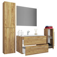 BADEZIMMER  in 147 cm  - Honigeiche/Weiss, Modern, Keramik/Holzwerkstoff (147cm) - MID.YOU