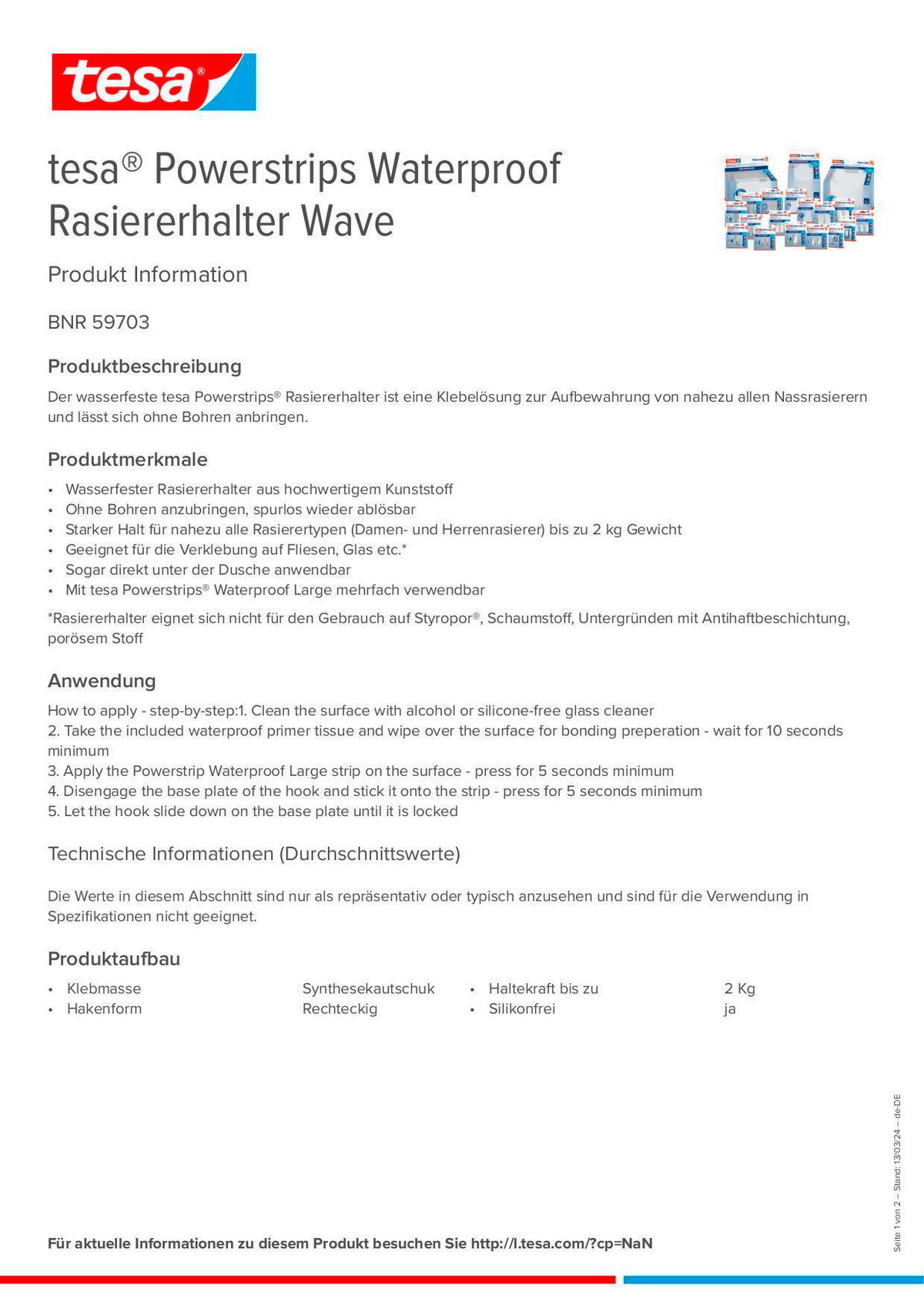 KLEBEHAKEN  in Weiß  - Weiß, Basics, Kunststoff (4,5/6/2,7cm) - Tesa