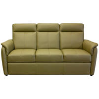 ÜLŐGARNITÚRA bőr zöld  - fekete/zöld, Basics, műanyag/bőr (191/100/94cm) - Andante