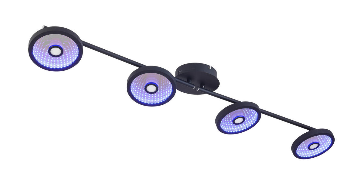 LED-STRAHLER 128/17/14 cm   - Schwarz, LIFESTYLE, Kunststoff/Metall (128/17/14cm) - Novel