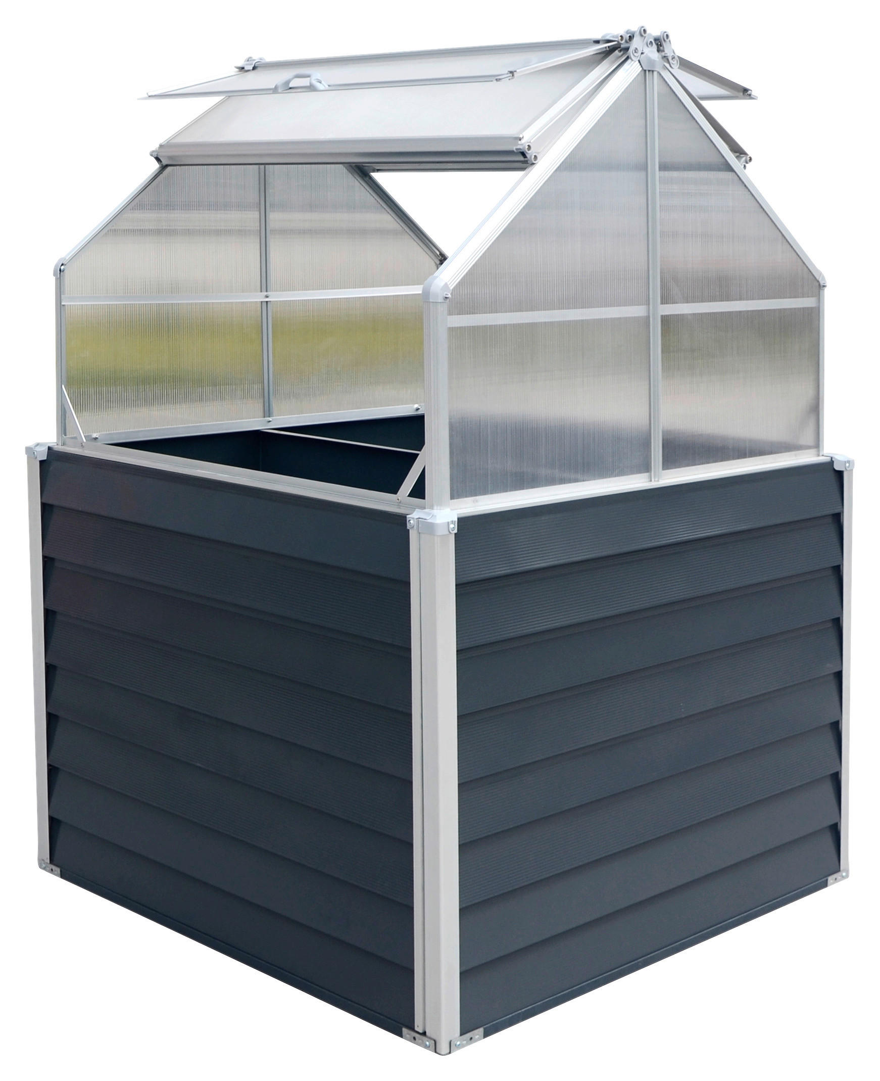 HOCHBEET 120/169/120 cm  - Anthrazit, Basics, Metall (120/169/120cm)
