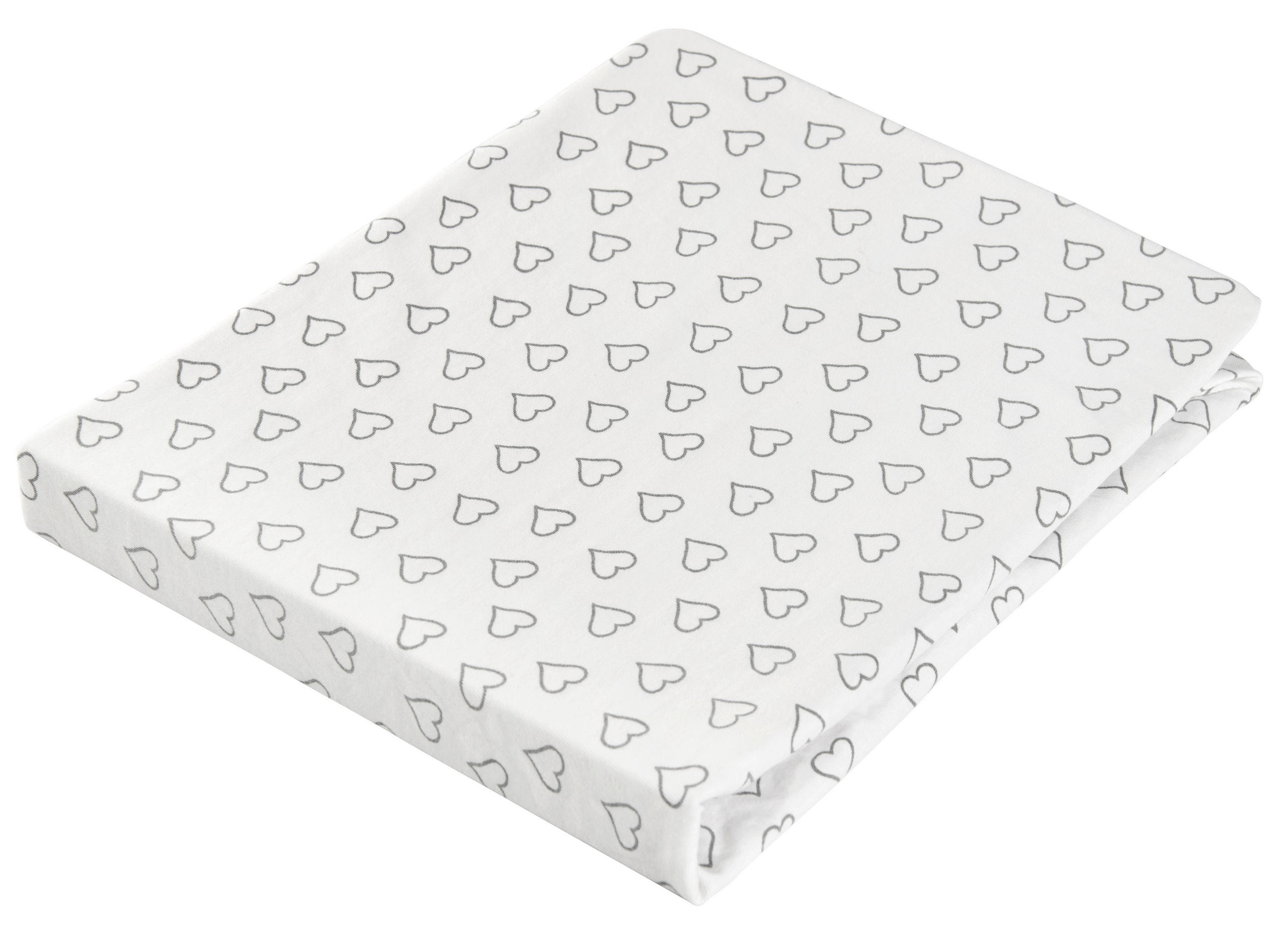 KINDERSPANNBETTTUCH  70/140/20 cm  - Weiß/Grau, Basics, Textil (70/140cm) - Patinio