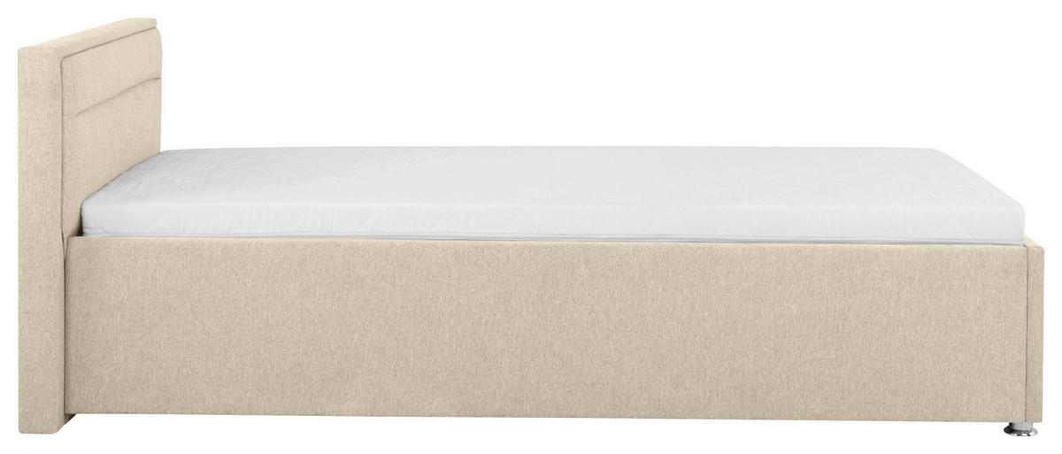 POLSTERBETT Bettkasten, Matratze, Lattenrost Beige 90/200 cm  - Beige, MODERN, Holz/Kunststoff (90/200cm) - MID.YOU