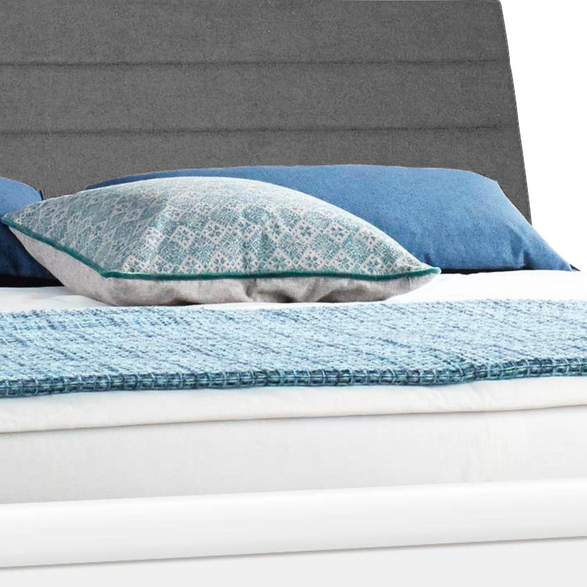 STAURAUMBETT 180/200 cm  in Grau, Weiss   - Weiss/Grau, Konventionell, Holzwerkstoff/Textil (180/200cm) - Rauch Möbel