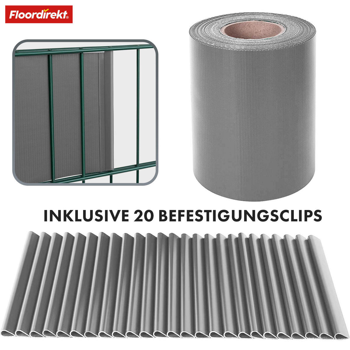 SICHTSCHUTZ - Grau, Basics, Kunststoff (19/3500cm) - Floordirekt