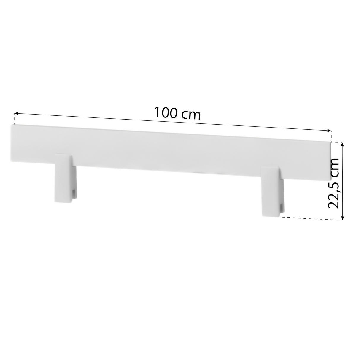 BETTSCHUTZGITTER  - Weiß, MODERN, Holz (100/22,5/4cm) - MID.YOU