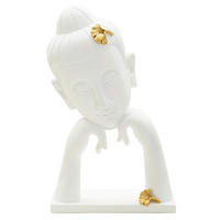 SKULPTUR - Goldfarben/Weiß, Basics, Kunststoff (21.5/36/13cm)