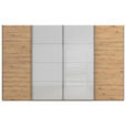 SCHWEBETÜRENSCHRANK 361/235/68 cm 4-türig  - Chromfarben, KONVENTIONELL, Glas/Holzwerkstoff (361/235/68cm) - Novel