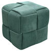 POUF in Dunkelgrün Textil Dunkelgrün  - Dunkelgrün, Design, Textil (40/40/40cm) - MID.YOU