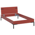 BETT 120/200 cm,  in Koralle,  - Koralle/Schwarz, Design, Metall (120/200cm) - Xora