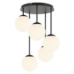 HÄNGELEUCHTE 42/59,5 cm  - Schwarz/Weiß, Trend, Glas/Metall (42/59,5cm) - Novel